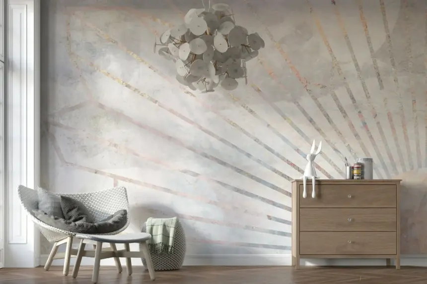 Geometric Dawn Wall Mural - 2464587