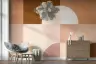 Terracotta Peach Geometric Circles Wall Mural 5