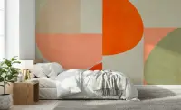 Modern Abstract Geometric Circles Wall Mural