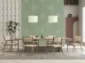 Sage Green Geometric Concentric Squares Wallpaper 4