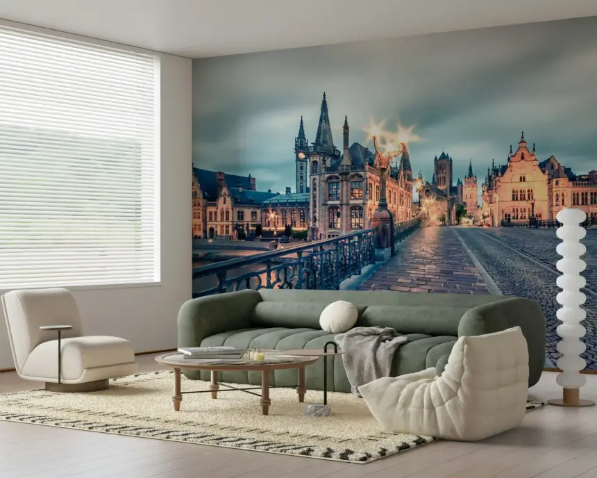 Ghent's Twilight Glow Wall Mural