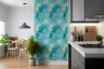 Gilded Teal Marble Abstract Wallpaper 5