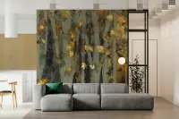 Golden Autumn Forest Wall Mural