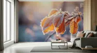 Gilded Frost Autumn Leaves Wall Mural