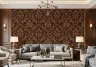 Opulent Gold Damask Motif Wallpaper 1