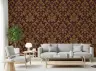 Opulent Gold Damask Motif Wallpaper 3