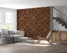 Opulent Gold Damask Motif Wallpaper 5