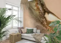 Abstract Gilded Earth Texture Wallpaper Mural