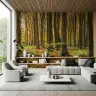 Golden Autumn Forest Scenic Wall Mural 1