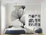 Minimalist Ginkgo Leaf Line Art Wall Mural 4