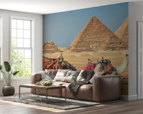 Majestic Egyptian Desert Pyramids Wall Mural