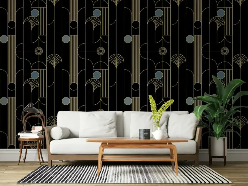 Golden Arcadia Harmony Deco Wallpaper