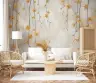 Textured Golden Blossom Cascade Wall Mural 2