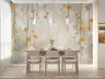Textured Golden Blossom Cascade Wall Mural 1