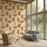 Modern Abstract Golden Ochre Brushstroke Wallpaper 3