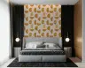 Modern Abstract Golden Ochre Brushstroke Wallpaper 5
