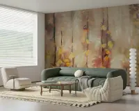 Textured Abstract Forest Wall Mural