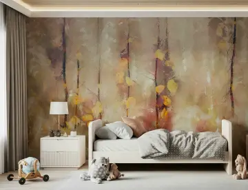 Textured Abstract Forest Wall Mural