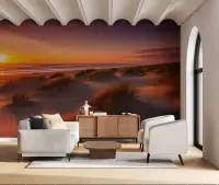 Golden Hour Coastal Dunes Wall Mural