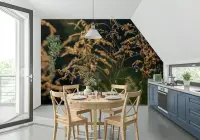 Sun-Kissed Dried Grass Botanical Wall Mural