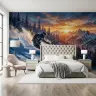Golden Hour Ski Adventure Wall Mural 5