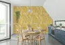 Mustard Yellow Botanical Pattern Wallpaper 2