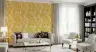 Mustard Yellow Botanical Pattern Wallpaper 3