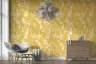 Mustard Yellow Botanical Pattern Wallpaper 5