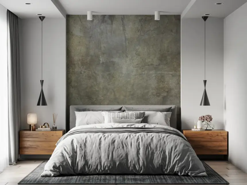 Golden Paper Collage Wall Mural