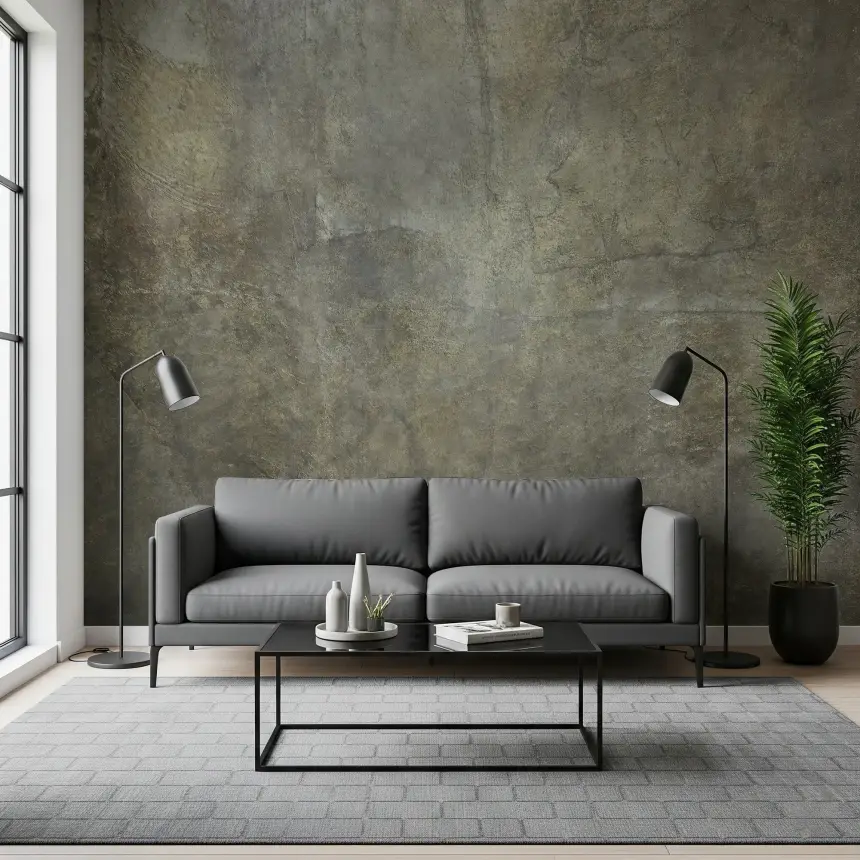 Golden Paper Collage Wall Mural