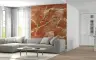Abstract Gold Veins Burnt Sienna Fluid Art Wallpaper 4