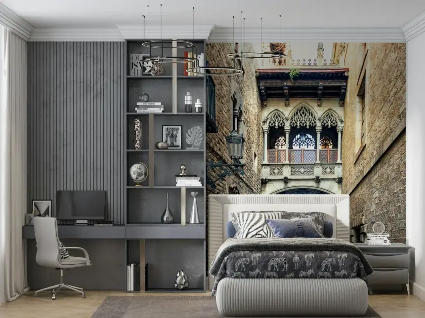 Gothic Quarter Archway Wall Mural