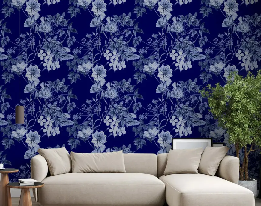 Midnight Flower Prints Wallpaper