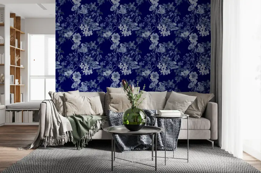 Midnight Flower Prints Wallpaper