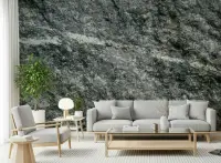 Textured Grey Granite Stone Wall Mural