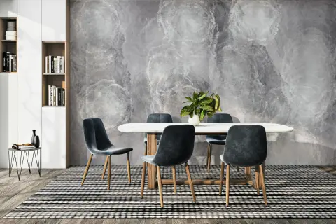 Textured Grey Abstract Cloud Wall Mural
