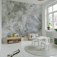 Elegant Grey Marble Vein Texture Wallpaper