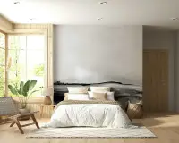 Abstract Grayscale Hills Landscape Wall Mural