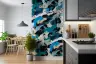 Modern Abstract Blue Brushstroke Wallpaper 2