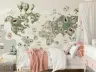 Animated World Map Animals Kids' Wall Mural 1