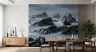 Mystical Grey Coastal Rocks Seascape Wall Mural 2