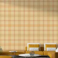 Classic Cream Plaid Pattern Wallpaper