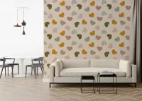 Charming Multicolor Hearts Pattern Wallpaper