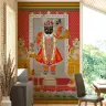Vibrant Shrinathji Pichwai Devotional Wall Mural 3
