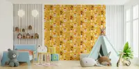 Whimsical Holiday Characters Kids Wallpaper