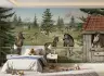 Playful Horses in Mountain Meadow Kids Wall Mural 1
