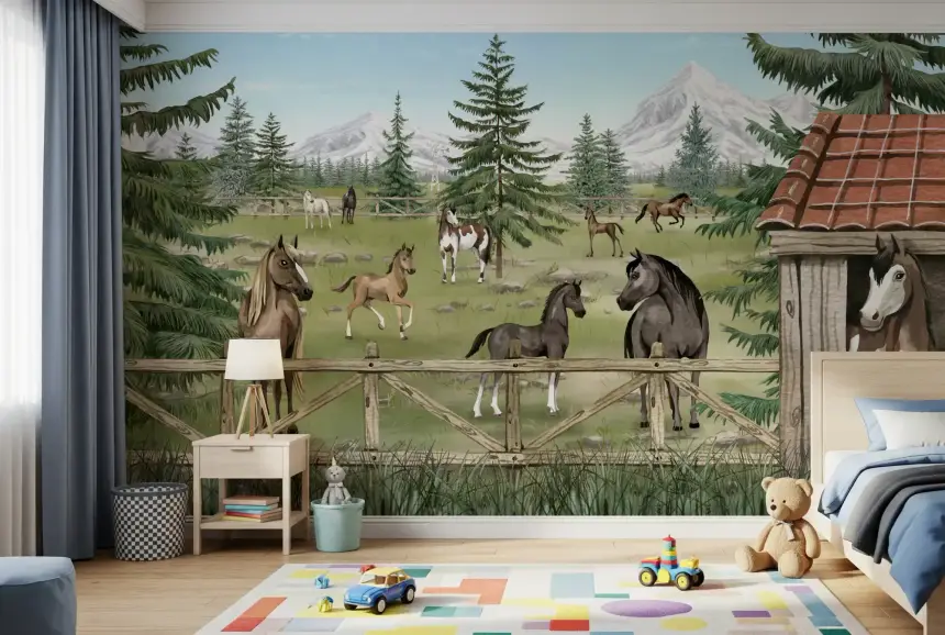 Horse Haven Wall Mural