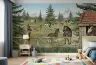 Playful Horses in Mountain Meadow Kids Wall Mural 4