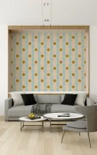 Elegant Geometric Gold and Aqua Wallpaper