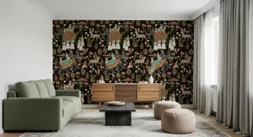 Pichwai Style Royal Procession Wall Mural